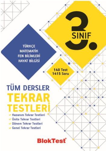 3. Sınıf Tüm Dersler Tekrar Testleri - Tudem Yazı Kurulu | Bloktest - 