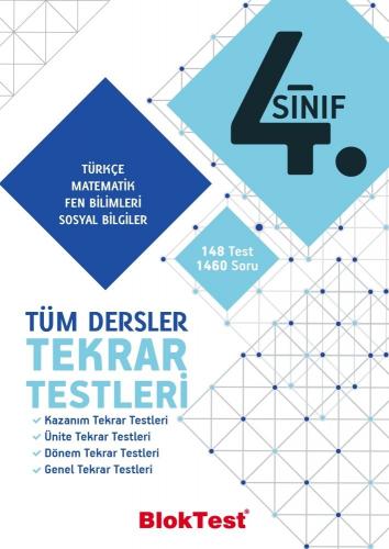 4. Sınıf Tüm Dersler 4+4 Tekrar Testleri - Tudem Yazılı Kurulu | Blokt