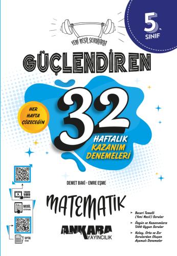 5. Sınıf Matematik 32 Haftalık Kazanım Denemeleri Güçlendiren (iadesiz