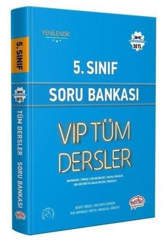 5. Sınıf Tüm Dersler Soru Bankası Vip Mavi - Komisyon | Editör Yayınev