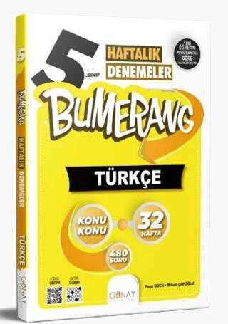 5. Sınıf Türkçe 32 Haftalık Denemeleri Bumerang - Kolektif | Günay Yay