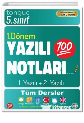 5. Sınıf Yazılı Notları 1. Dönem 1 Ve 2. Yazılı Tonguç Akademi - Tongu