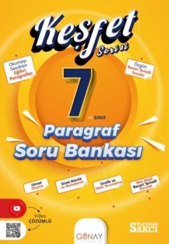 7. Sınıf Paragraf Soru Bankası Keşfet Serisi (iadesiz) - Süleyman Sakc