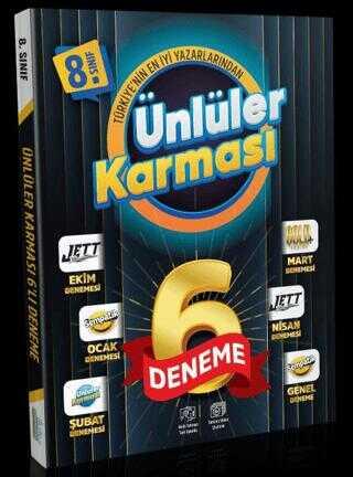 8.sınıf 6 Lı Karma Deneme - Komisyon | Ünlüler Karması - 9786256529595