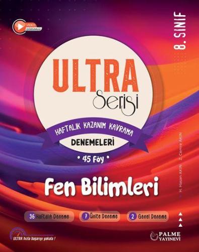 8.sınıf Fen Bilimleri Denemeleri Ultra Serisi 45 Föy - Kolektif | Palm