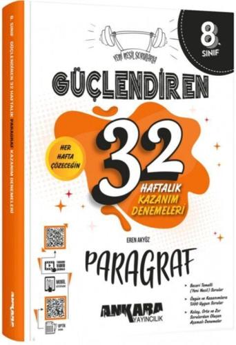 8. Sınıf Paragraf 32 Haftalık Kazanım Denemeleri Güçlendiren (iadesiz)