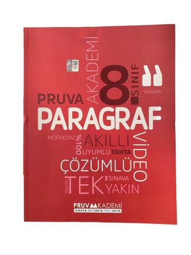 8. Sınıf Paragraf Soru Bankası - Kolektif | Pruva Akademi - 9786256083