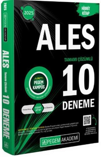 Ales Tamamı Çözümlü 10 Deneme 2025 - Kolektif | Pegem Akademi Yayınlar