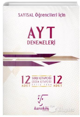 Ayt 12 Denemeleri Sayısal - Karekök Komisyon | Karekök Yayınları - 978