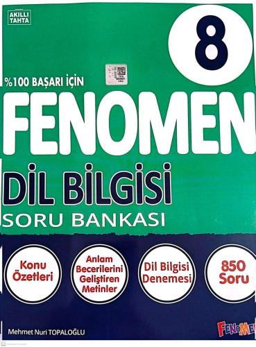 Fenomen 8 Dil Bilgisi Soru Bankası