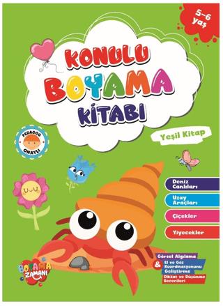 Konulu Boyama Serisi - Yeşil Kitap 5-6 Yaş - Abdullah Karaca | Boyama 