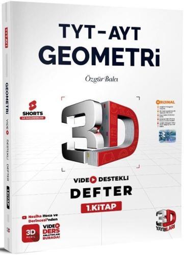 Tyt Ayt Geometri Video Destekli Defter - Özgür Balcı | 3D Yayınları - 