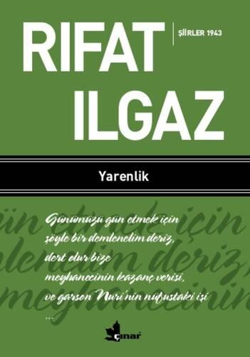 Yarenlik - Şiirler 1943 - Rıfat Ilgaz | Çınar - 9789753480079