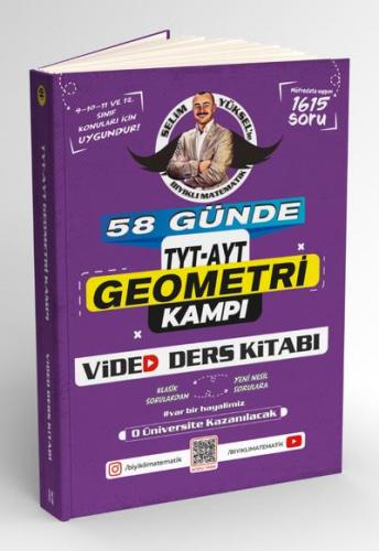 Yks Tyt Ayt Geometri Ders Kitabı 58 Günde - Selim Yüksel | Kr Akademi 